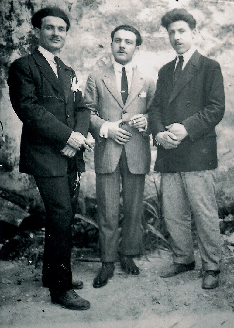 Gino con amici scultori